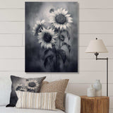 Black White Golden - Floral Canvas Wall Art