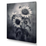 Black White Golden - Floral Canvas Wall Art