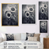 Black White Golden - Floral Canvas Wall Art