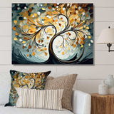 Yellow Grey Majestic Canopy Tree - Landscapes Canvas Wall Art