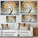 Yellow Grey Majestic Canopies Tree - Landscapes Canvas Wall Art