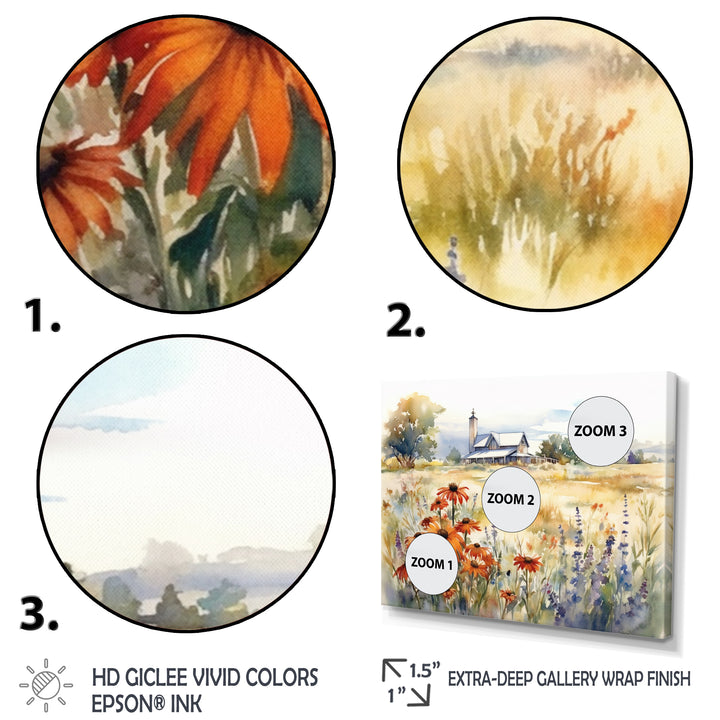 Green White Meadow At The Farm II - Multi-Panels