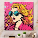 1950S Pop Art Pink Woman Portrait I - People Canvas Wall Art