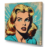 1950S Pop Art Woman Portrait II - People Canvas Wall Art