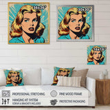 1950S Pop Art Woman Portrait II - People Canvas Wall Art