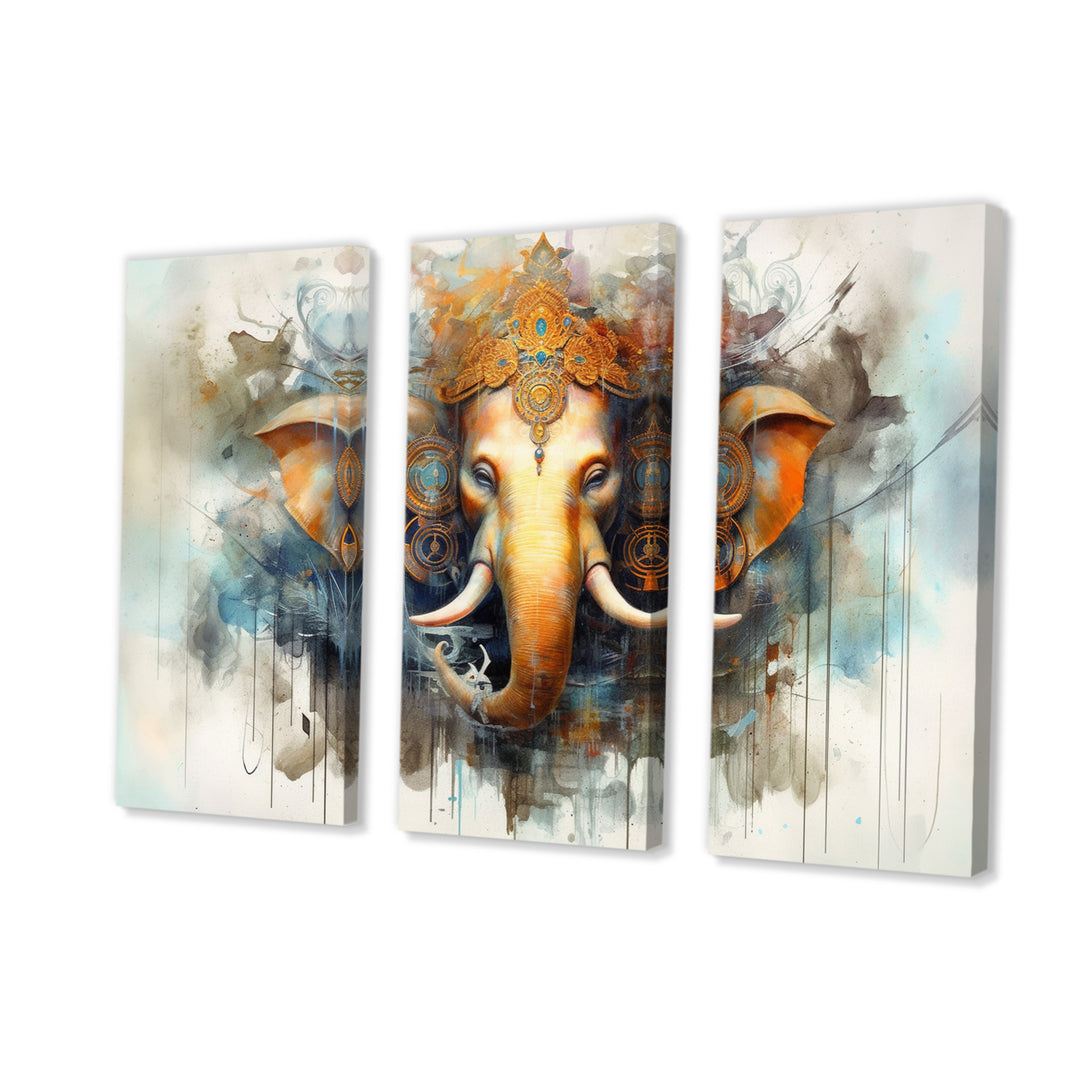 Vibrant Hinduisim Elephant I - Multi-Panels