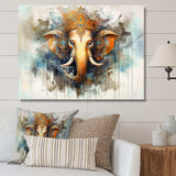 Vibrant Hinduisim Elephant I - Spiritual Canvas Wall Art