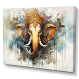 Vibrant Hinduisim Elephant I - Spiritual Canvas Wall Art