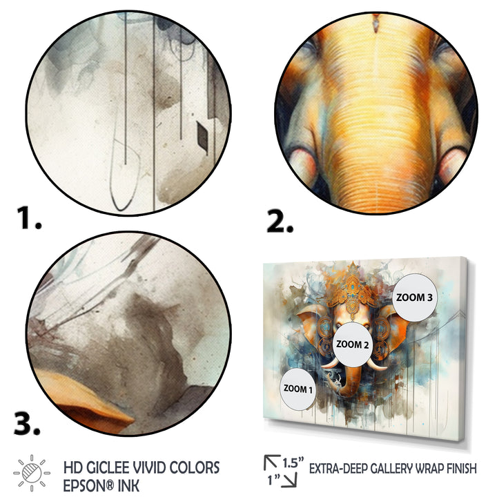 Vibrant Hinduisim Elephant I - Multi-Panels