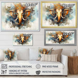 Vibrant Hinduisim Elephant I - Spiritual Canvas Wall Art