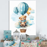 Nursery Bear Cub Children Dreams II - Animals Canvas Wall Art