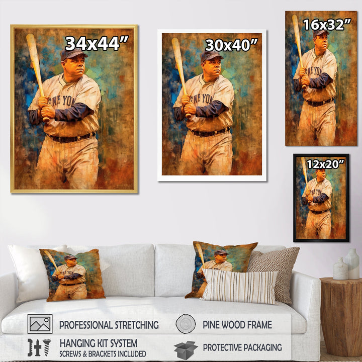 Vintage Baseball Glory - Sport Baseball Canvas Wall Art