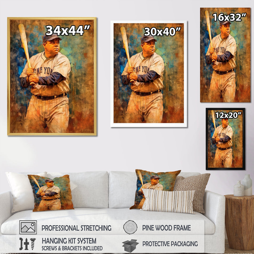 Vintage Baseball Glory - Sport Baseball Canvas Wall Art