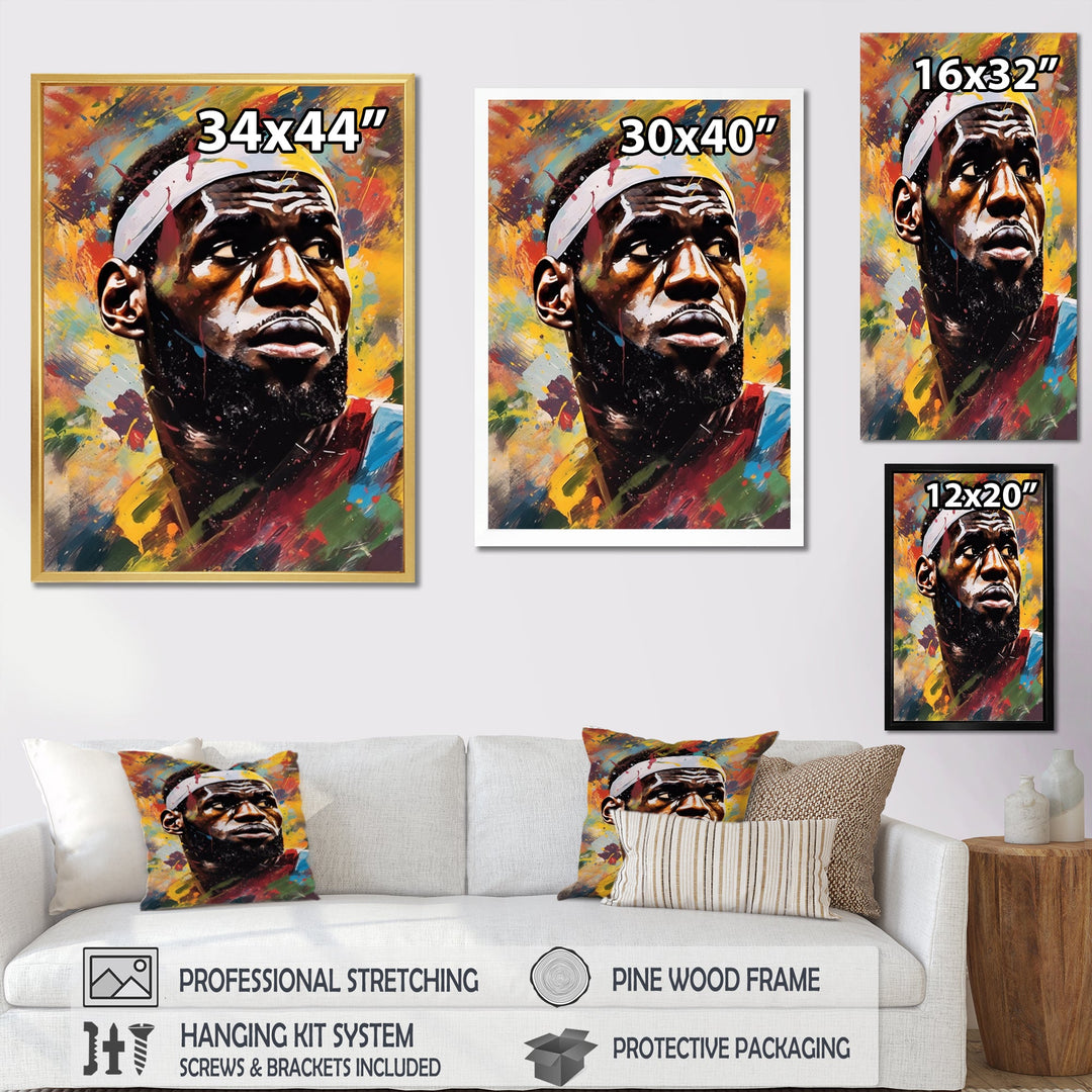 Le Bron Multicolor - Sport Basketball Canvas Wall Art