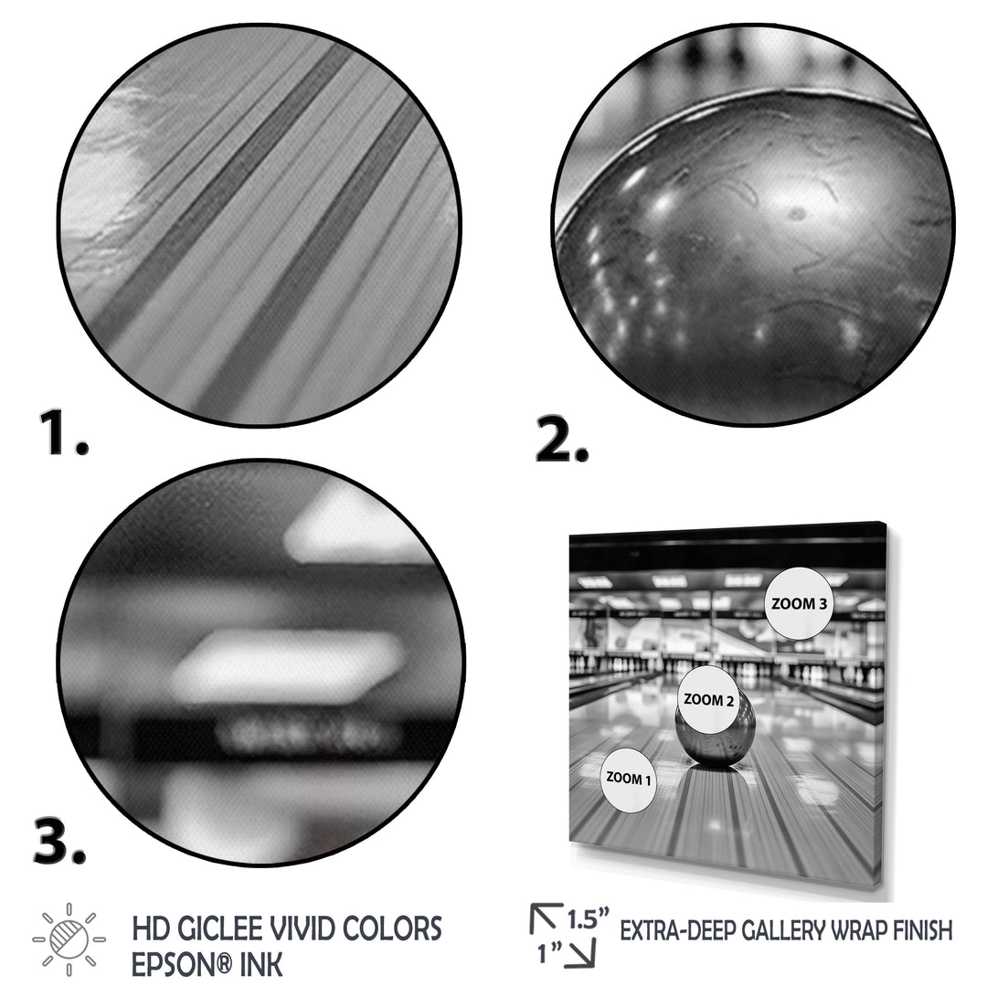 Black And White Bowling Photo - Bowling Canvas Wall Art