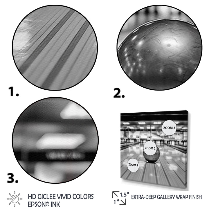 Black And White Bowling Photo - Bowling Canvas Wall Art
