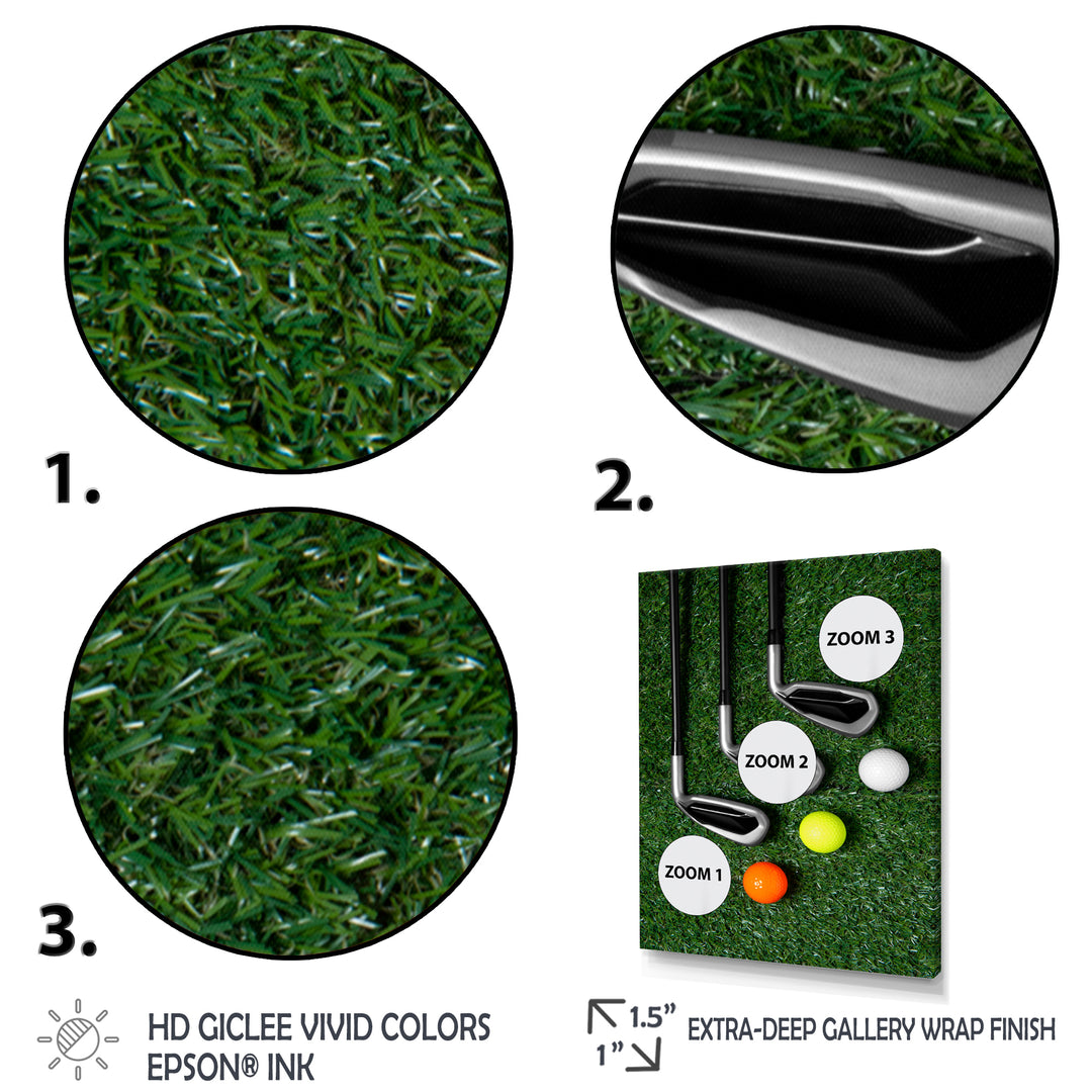 Golf Set Swing Excellence I - Golf Canvas Wall Art