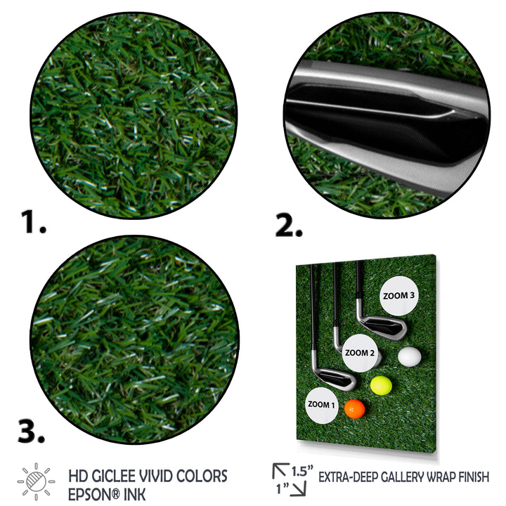 Golf Set Swing Excellence I - Golf Canvas Wall Art