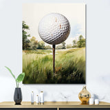 Minimalism Golf Ball I - Sports Canvas Wall Art