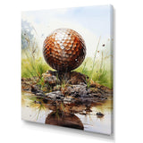 Minimalism Golf Ball II - Sports Canvas Wall Art