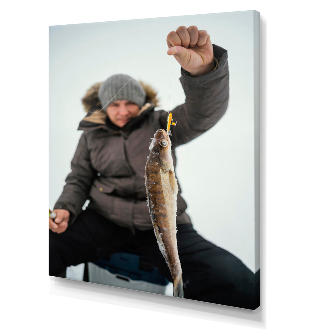 Winter Fishing Nautical Escapes - Hunting &amp; Fishing Canvas Wall Art