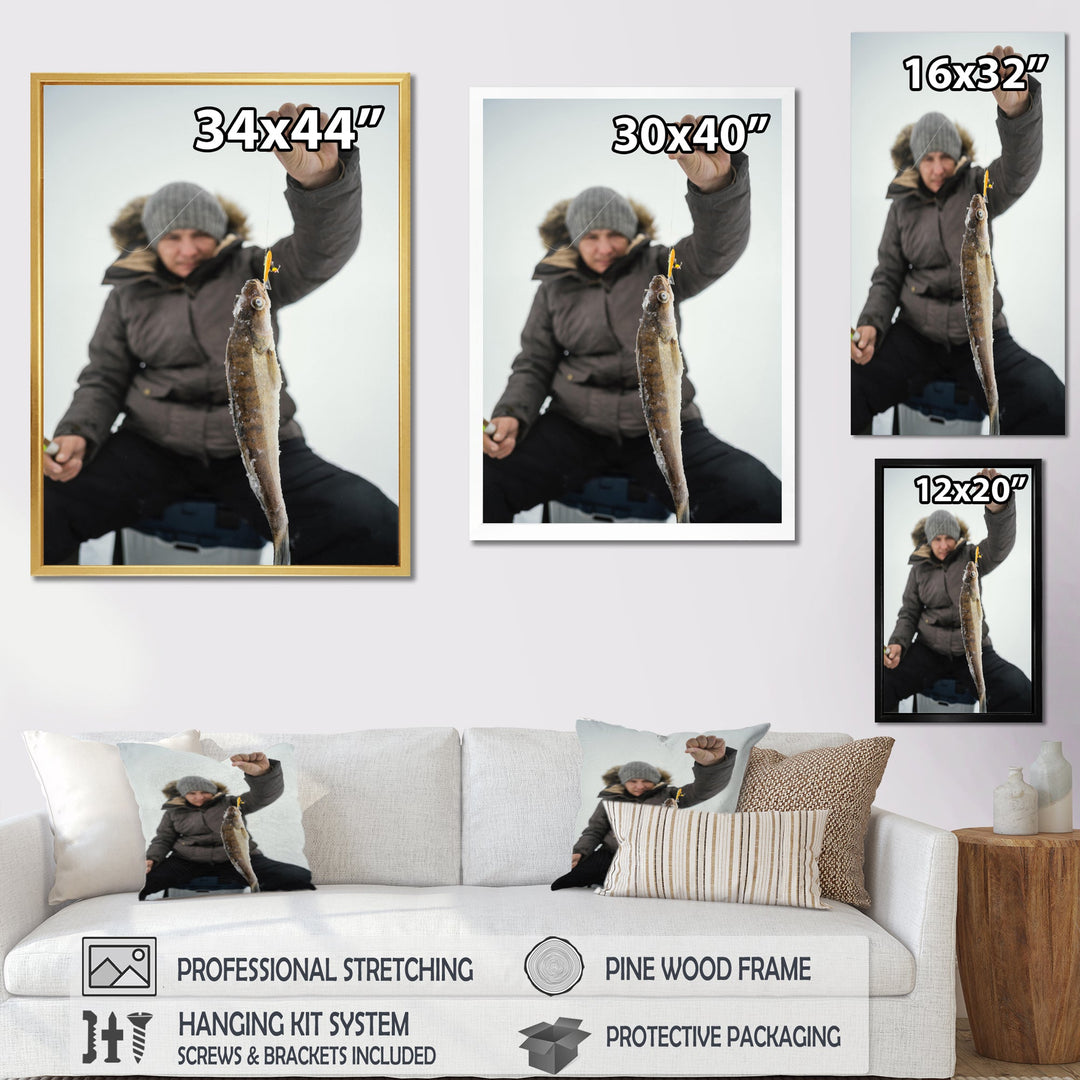 Winter Fishing Nautical Escapes - Hunting &amp; Fishing Canvas Wall Art