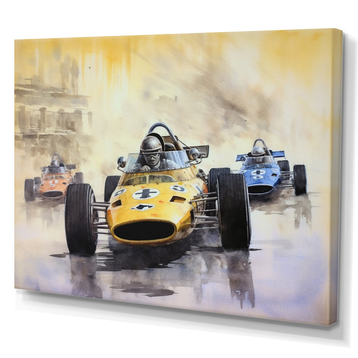 Vintage Formula Speedway Rush - Racing Canvas Wall Art