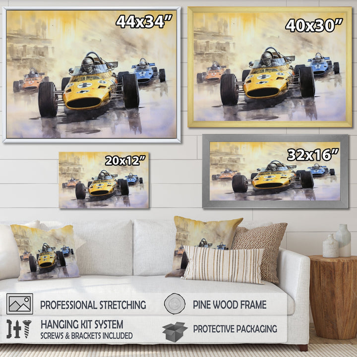 Vintage Formula Speedway Rush - Racing Canvas Wall Art
