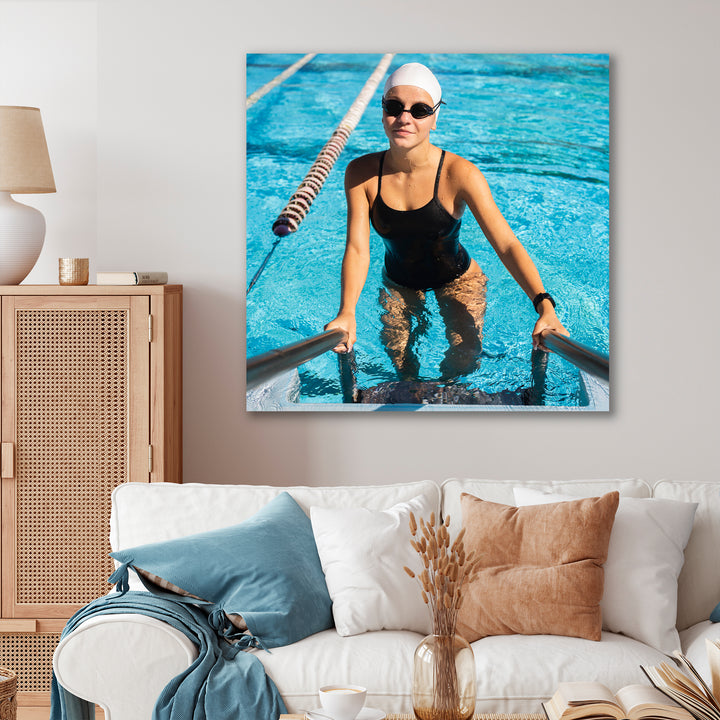 Photo Swimming Athlete - Swimming Canvas Wall Art