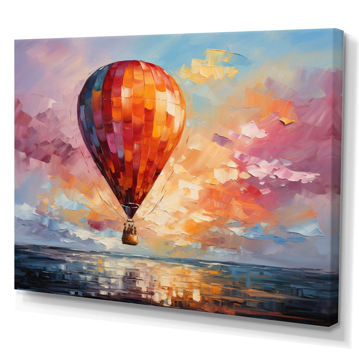 Colorful Air balloon Views I - Hot Air Balloon Canvas Wall Art