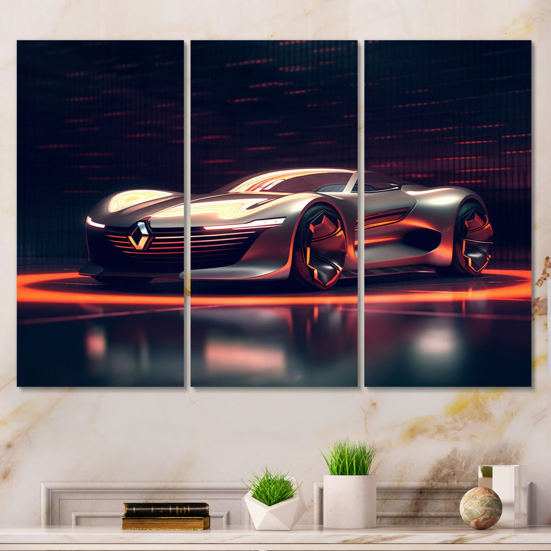 Neon French Exotic Car I - Multi-Panels