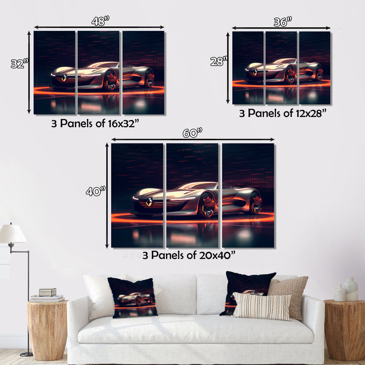 Neon French Exotic Car I - Multi-Panels