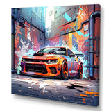 Graffiti Muscle Car III - Transportation Canvas Wall Art