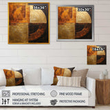 Bronze Brilliance Symetry - Abstract Canvas Wall Art