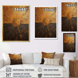 Bronze Brilliance Symetry IV - Abstract Canvas Wall Art