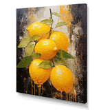 Lemon Loops Abstract Shapes I - Abstract Canvas Wall Art