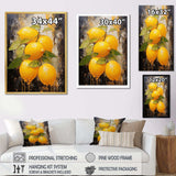 Lemon Loops Abstract Shapes I - Abstract Canvas Wall Art