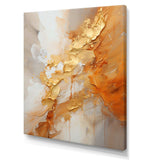 Gold White Champagne Sunrise Spirals I - Abstract Canvas Wall Art