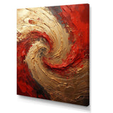 Red Gold Fusion Spiral - Abstract Canvas Wall Art