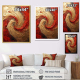 Red Gold Fusion Spiral - Abstract Canvas Wall Art