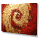 Red Gold Fusion Spiral III - Abstract Canvas Wall Art