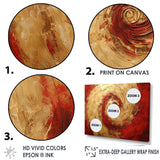 Red Gold Fusion Spiral III - Abstract Canvas Wall Art