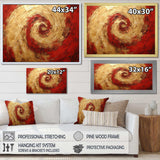 Red Gold Fusion Spiral III - Abstract Canvas Wall Art