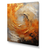 Gold Orange Desert Mirage Spiral - Abstract Canvas Wall Art