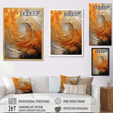 Gold Orange Desert Mirage Spiral - Abstract Canvas Wall Art