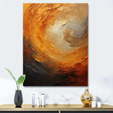 Gold Orange Desert Mirage Spiral I - Abstract Canvas Wall Art