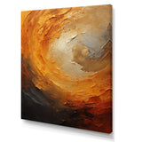 Gold Orange Desert Mirage Spiral I - Abstract Canvas Wall Art