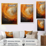 Gold Orange Desert Mirage Spiral I - Abstract Canvas Wall Art