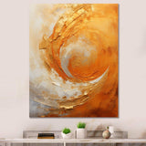 Gold Orange Desert Mirage Spiral II - Abstract Canvas Wall Art