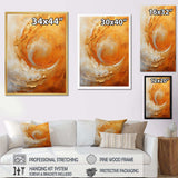 Gold Orange Desert Mirage Spiral II - Abstract Canvas Wall Art